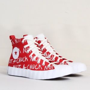 Converse Mens Chuck 70 Hi 'UNT1TL3D Red and White Unisex Sneaker NWT